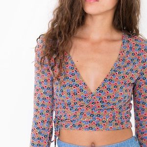 🍡 AA Floral Printed Juilliard Wrap Top 🍭